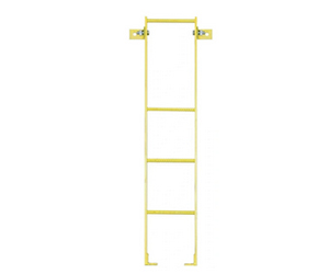 PL8 – Standard Pit Ladder, One-Piece, 16″W x 8’L, Welded Floor Brackets